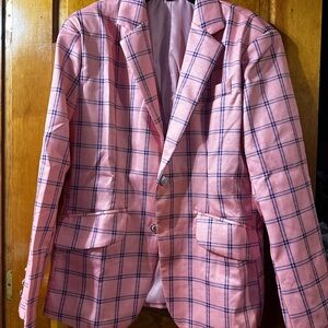 Pink Plaid Women’s Blazer